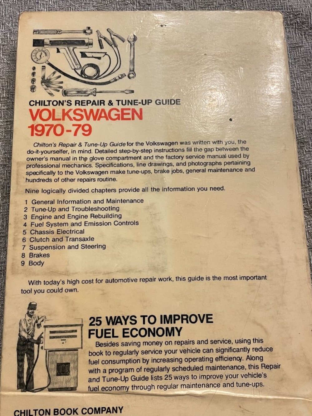 Chilton's Repair and Tune Up Guide Volkswagen 1970-1979 Vintage Book - Picture 6 of 8